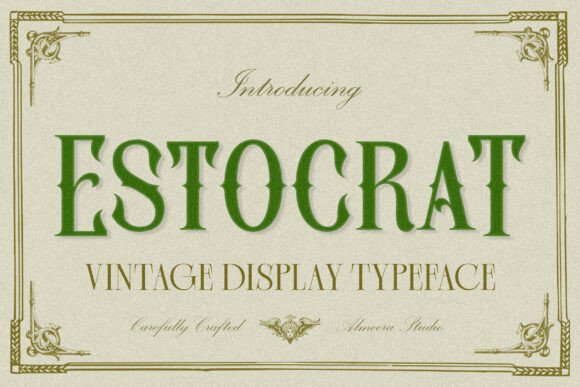 Estocrat: A Vintage Display Serif Font for Modern Creative Needs