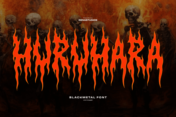 Huruhara: A Fiery Font for Chaos-Driven Designs