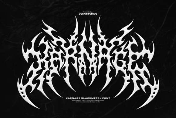 Karnage Font: A Typeface of Chaos and Rebellion for Extreme Black Metal and Beyond