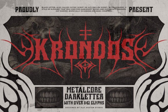 Krondos Typeface – A Font from the Shadows