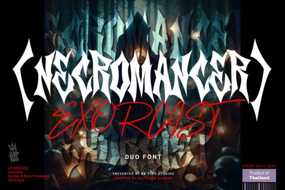 Necromancer Exorcist: A Typeface of Arcane Power for Bold Design