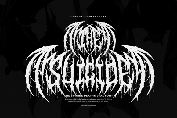 The Suicide: A Bold Death Metal Font for Creative Projects