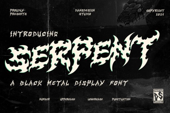 Unleashing the Power of Serpent: A Bold Display Font for Dark and Edgy Designs